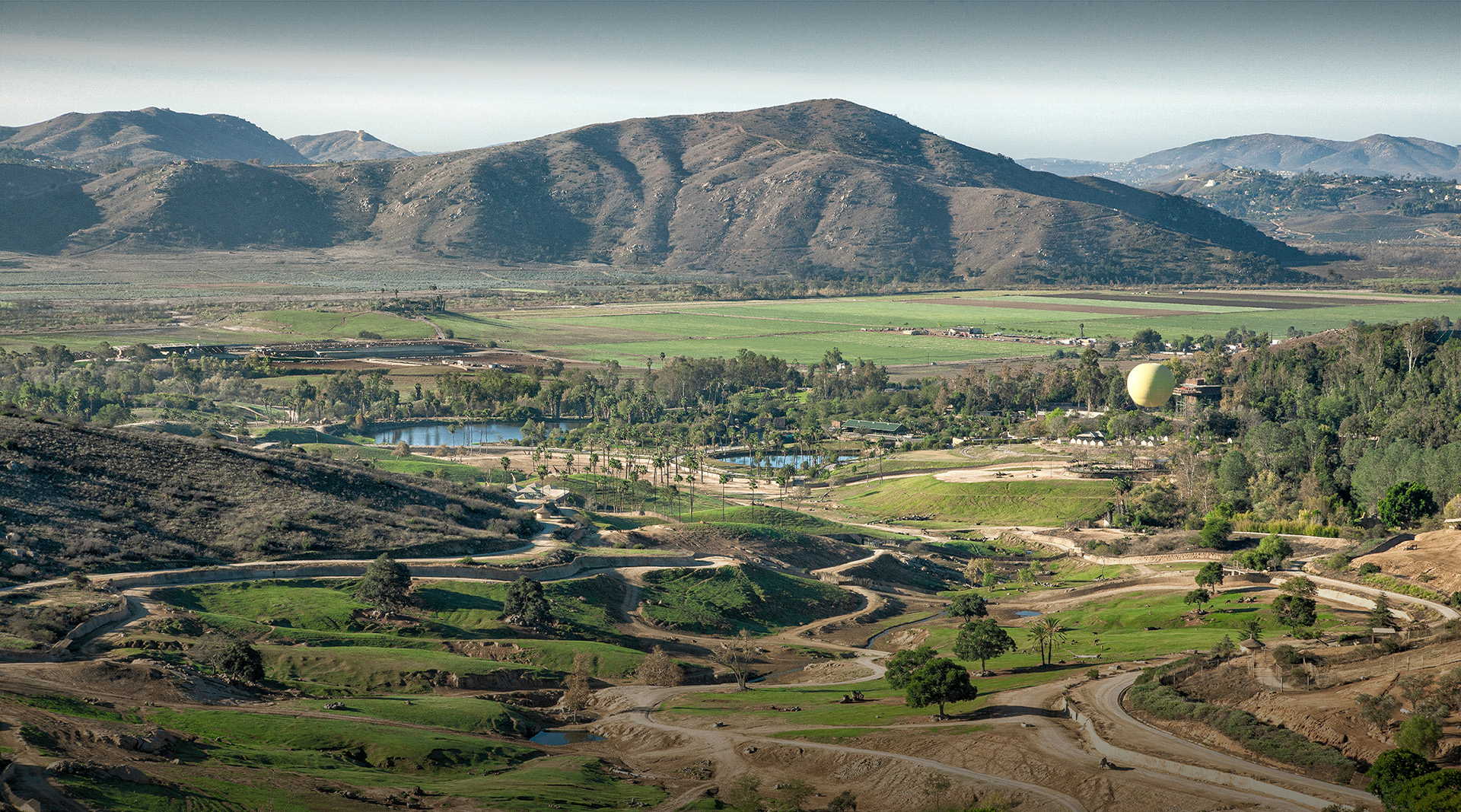 safari park aerial shot