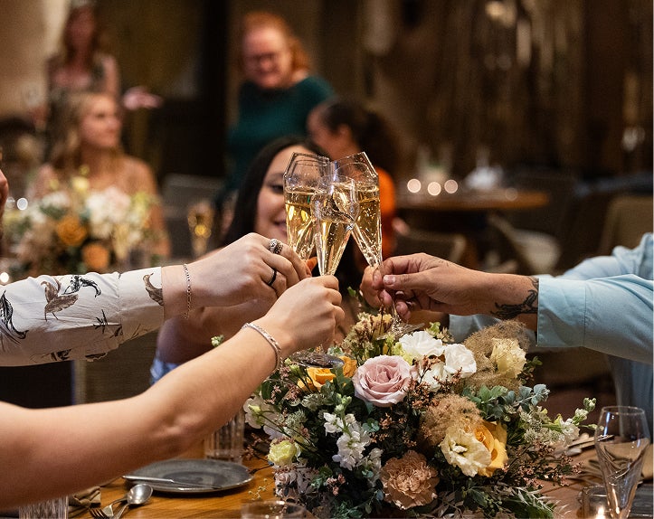 People cheersing glasses