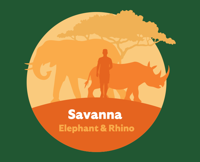 savanna hub icon illustration