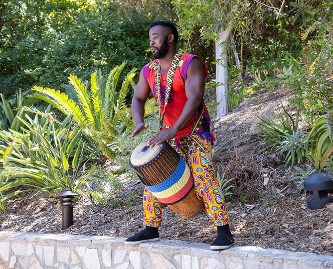 Musician with drum